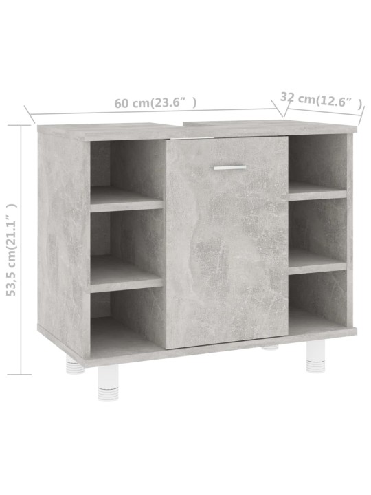 Koupelnová skříňka betonově šedá 60x32x53,5 cm kompozitní dřevo