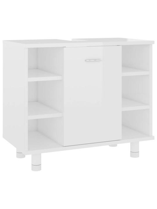 Koupelnová skříňka bílá lesklá 60x32x53,5 cm kompozitní dřevo