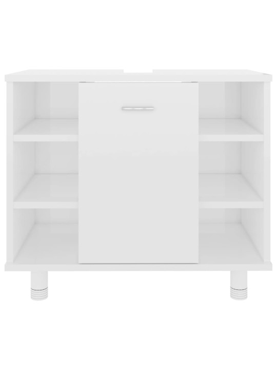 Koupelnová skříňka bílá lesklá 60x32x53,5 cm kompozitní dřevo