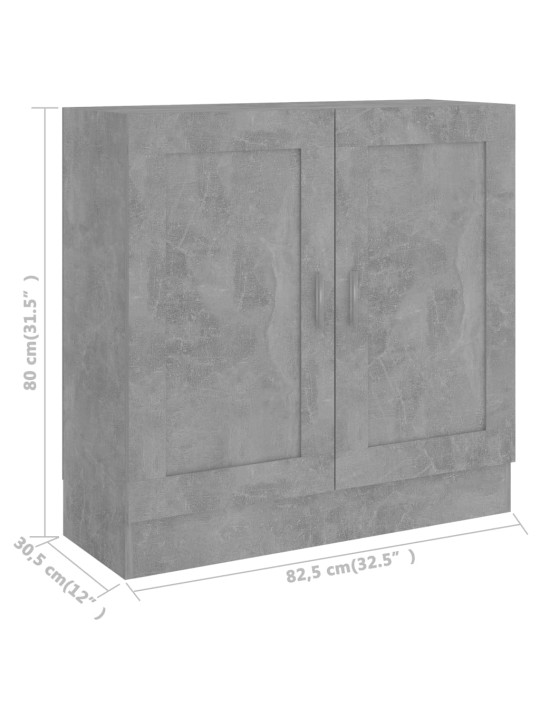 Knihovna betonově šedá 82,5 x 30,5 x 80 cm kompozitní dřevo