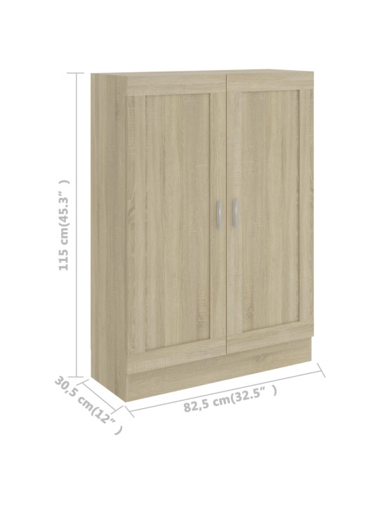 Knihovna dub sonoma 82,5 x 30,5 x 115 cm kompozitní dřevo