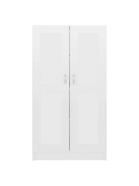 Knihovna bílá vysoký lesk 82,5 x 30,5 x 150 cm kompozitní dřevo