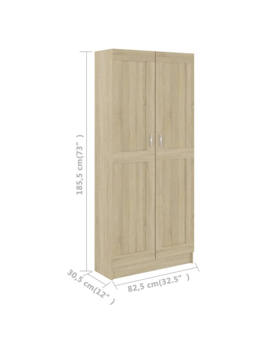 Knihovna dub sonoma 82,5 x 30,5 x 185,5 cm kompozitní dřevo