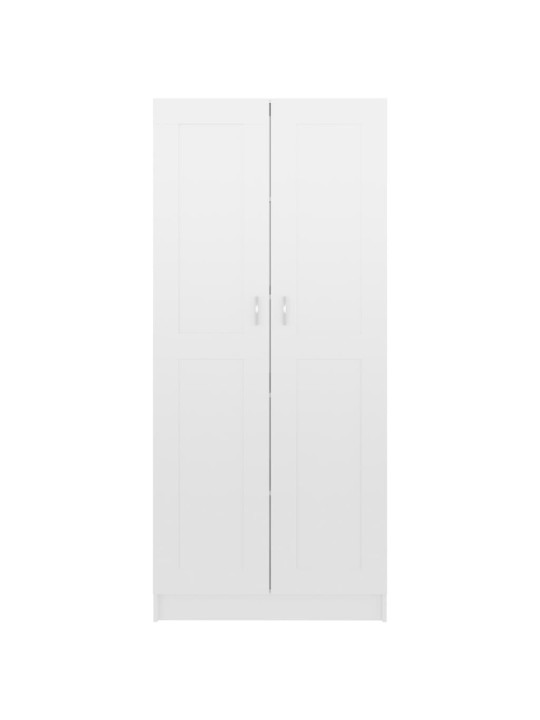 Knihovna bílá vysoký lesk 82,5x30,5x185,5 cm kompozitní dřevo