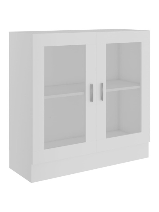 Prosklená skříň bílá 82,5 x 30,5 x 80 cm kompozitní dřevo