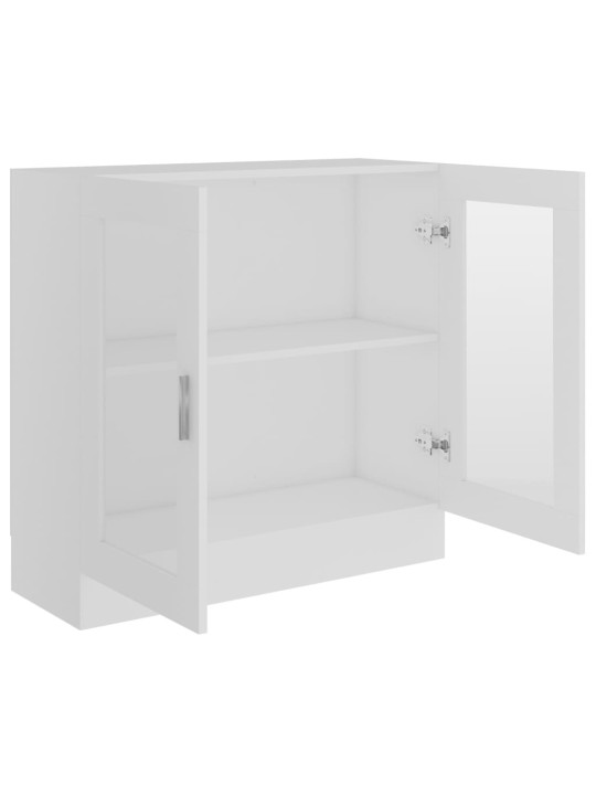 Prosklená skříň bílá 82,5 x 30,5 x 80 cm kompozitní dřevo