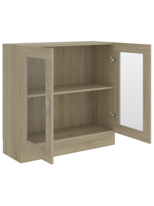 Prosklená skříň dub sonoma 82,5 x 30,5 x 80 cm kompozitní dřevo
