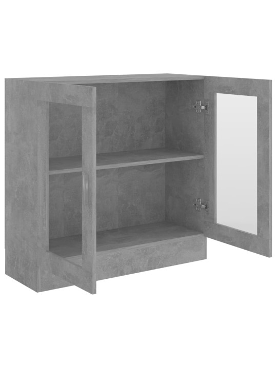 Prosklená skříň betonově šedá 82,5x30,5x80 cm kompozitní dřevo