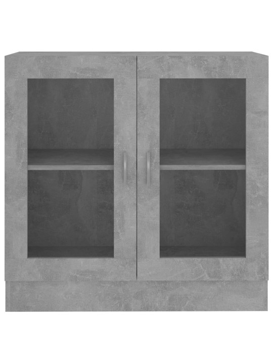 Prosklená skříň betonově šedá 82,5x30,5x80 cm kompozitní dřevo