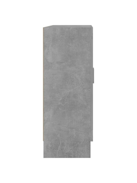 Prosklená skříň betonově šedá 82,5x30,5x80 cm kompozitní dřevo