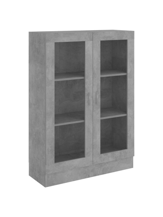 Prosklená skříň betonově šedá 82,5x30,5x115 cm kompozitní dřevo