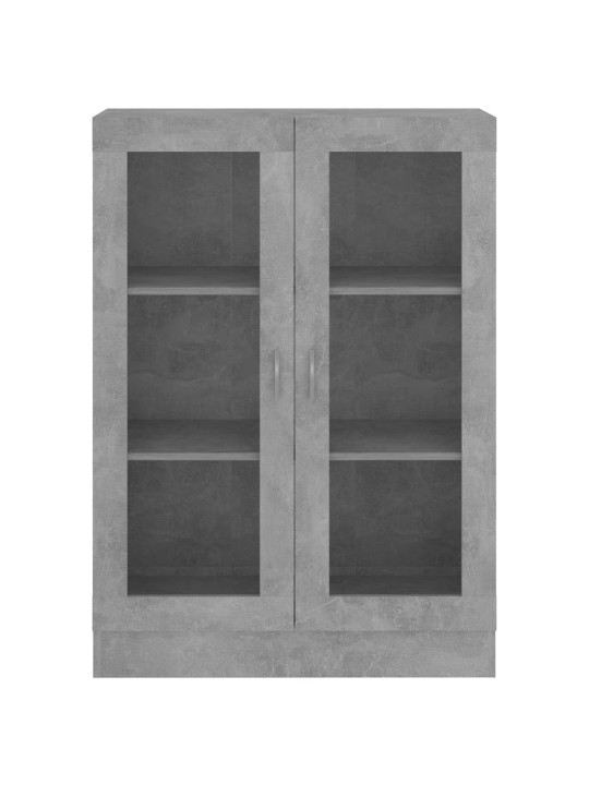 Prosklená skříň betonově šedá 82,5x30,5x115 cm kompozitní dřevo