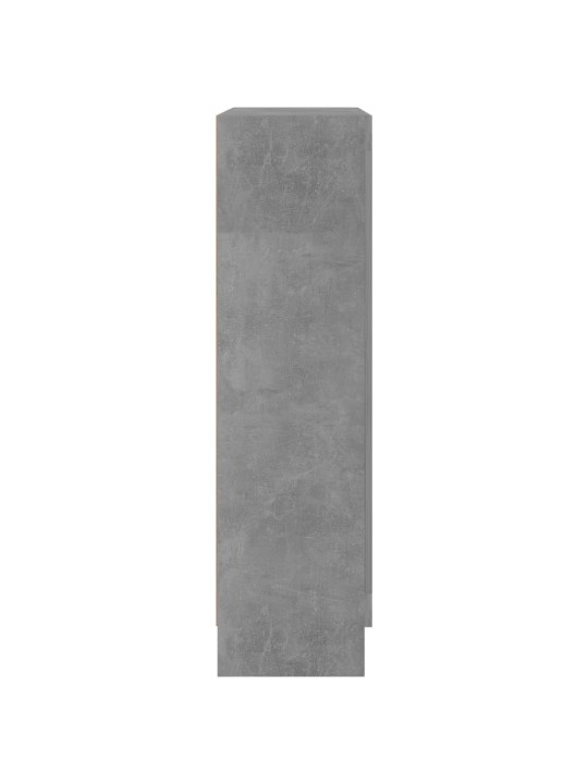 Prosklená skříň betonově šedá 82,5x30,5x115 cm kompozitní dřevo