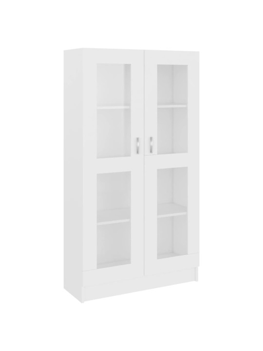 Prosklená skříň bílá 82,5 x 30,5 x 150 cm kompozitní dřevo