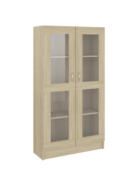 Prosklená skříň dub sonoma 82,5x30,5x150 cm kompozitní dřevo