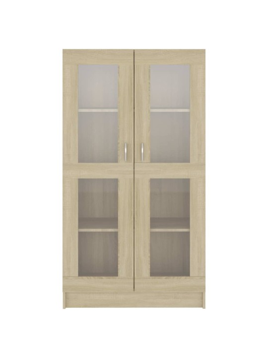 Prosklená skříň dub sonoma 82,5x30,5x150 cm kompozitní dřevo