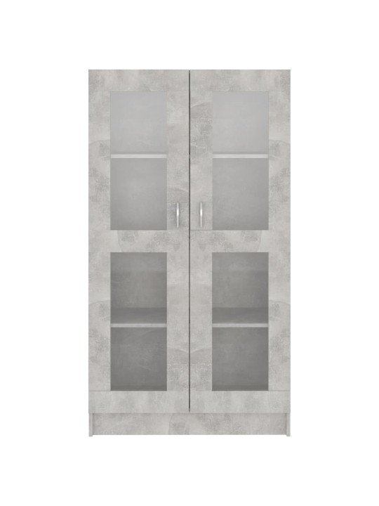Prosklená skříň betonová šedá 82,5x30,5x150 cm kompozitní dřevo