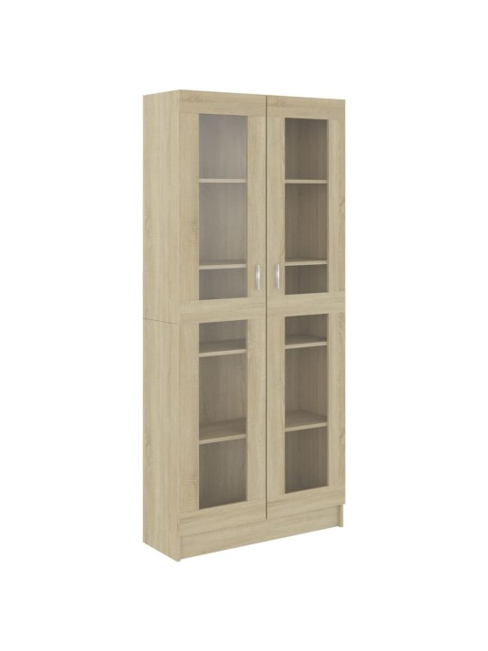 Prosklená skříň dub sonoma 82,5x30,5x185,5 cm kompozitní dřevo