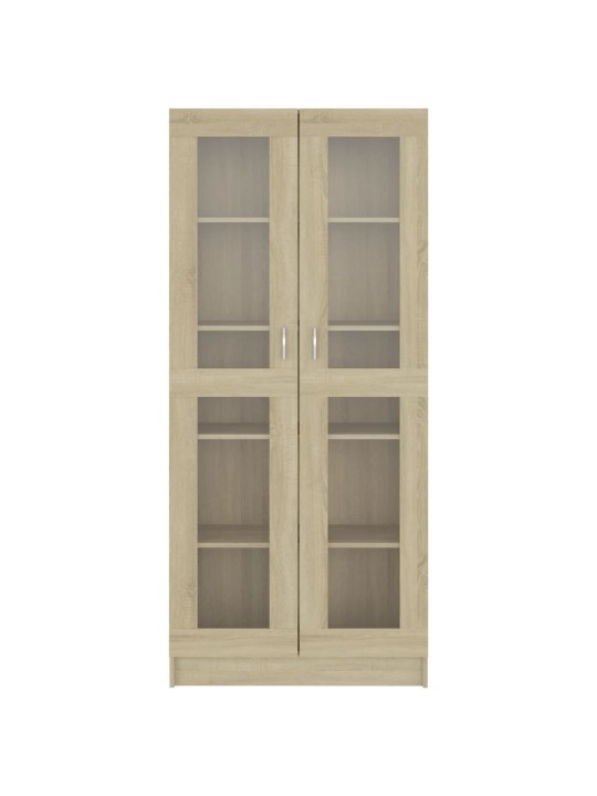 Prosklená skříň dub sonoma 82,5x30,5x185,5 cm kompozitní dřevo
