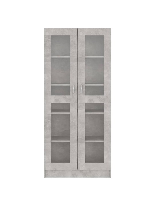 Prosklená skříň betonově šedá 82,5 x 30,5 x 185,5 cm kompozit