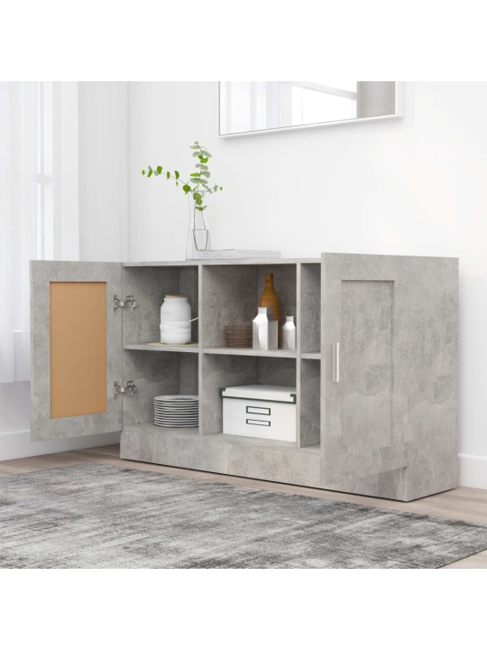 Příborník betonově šedý 120 x 30,5 x 70 cm kompozitní dřevo