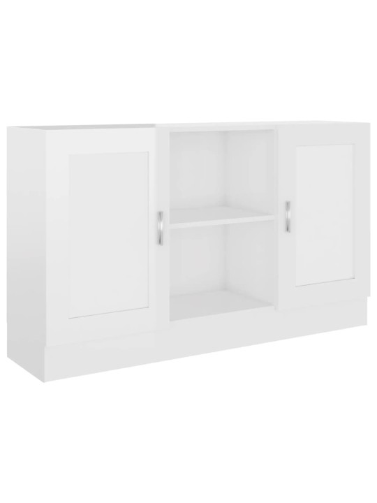 Příborník bílý vysoký lesk 120 x 30,5 x 70 cm kompozitní dřevo
