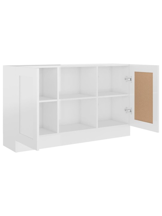 Příborník bílý vysoký lesk 120 x 30,5 x 70 cm kompozitní dřevo