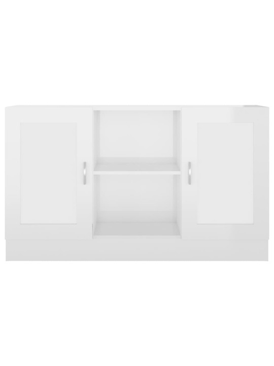 Příborník bílý vysoký lesk 120 x 30,5 x 70 cm kompozitní dřevo