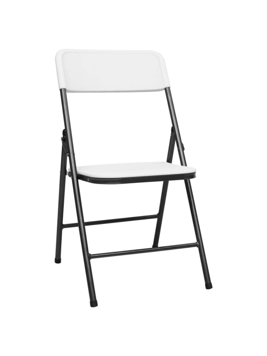 Skládací zahradní židle 4 ks HDPE bílé