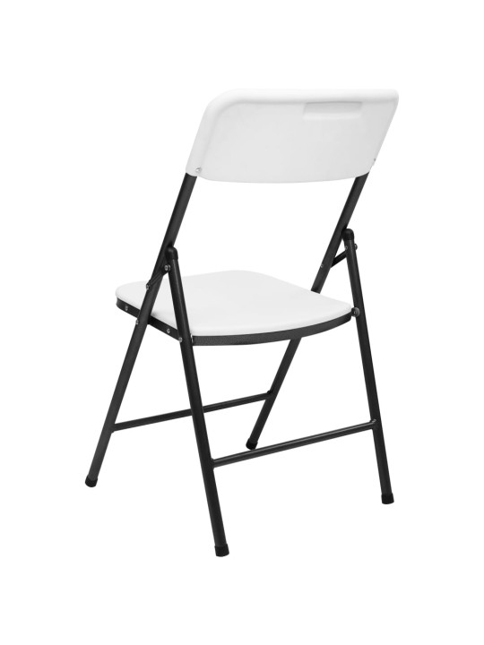 Skládací zahradní židle 4 ks HDPE bílé
