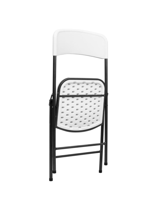 Skládací zahradní židle 4 ks HDPE bílé