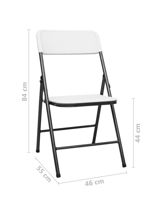 Skládací zahradní židle 4 ks HDPE bílé