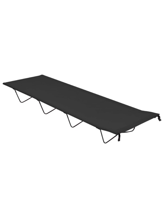 Kempingová postel 180 x 60 x 19 cm oxfordská látka ocel černá