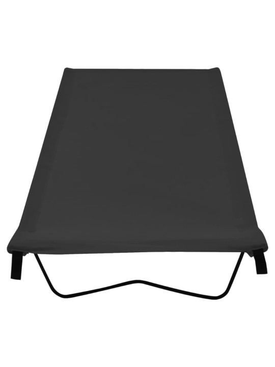 Kempingová postel 180 x 60 x 19 cm oxfordská látka ocel černá