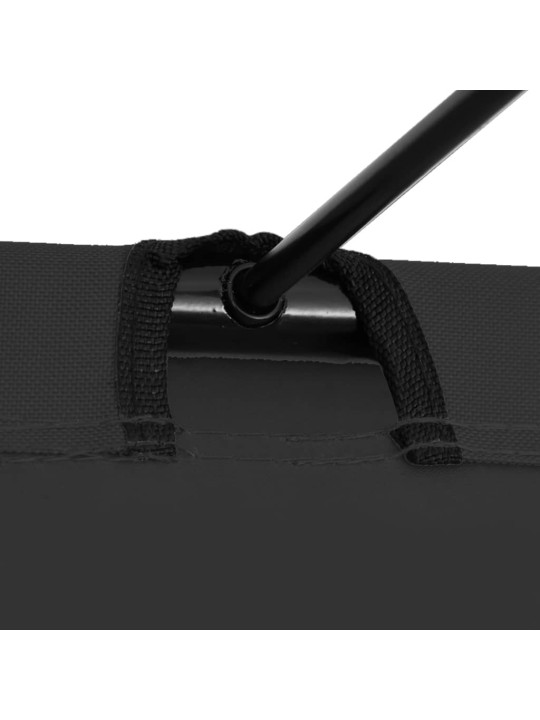 Kempingová postel 180 x 60 x 19 cm oxfordská látka ocel černá
