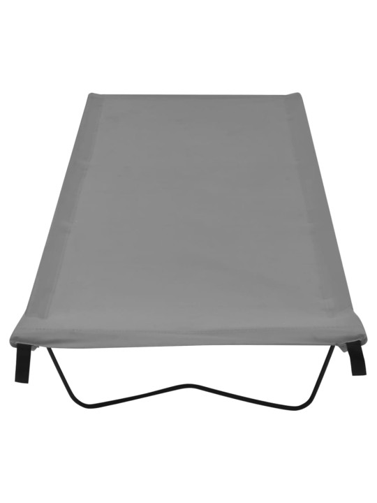 Kempingová postel 180 x 60 x 19 cm oxfordská látka a ocel šedá