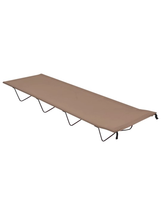 Kempingová postel 180 x 60 x 19 cm oxfordská látka ocel taupe