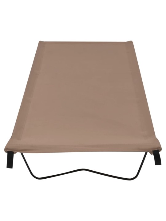Kempingová postel 180 x 60 x 19 cm oxfordská látka ocel taupe