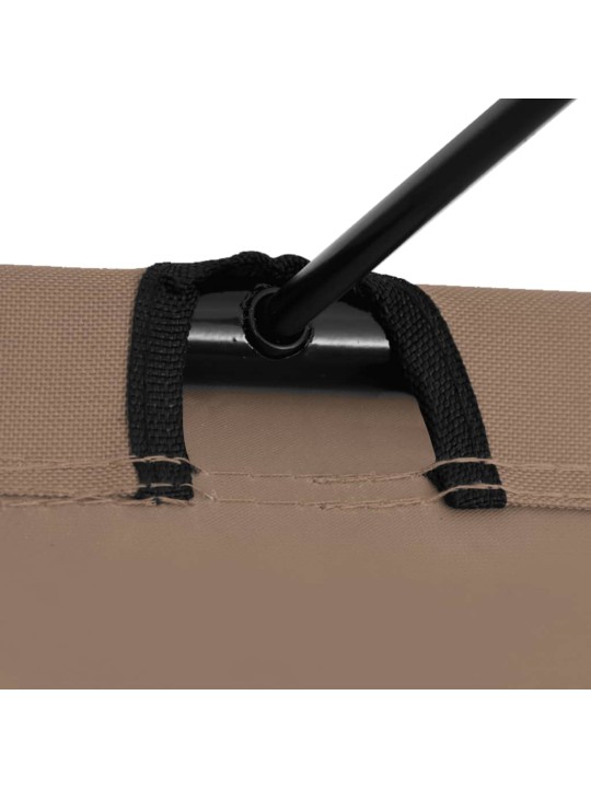 Kempingová postel 180 x 60 x 19 cm oxfordská látka ocel taupe
