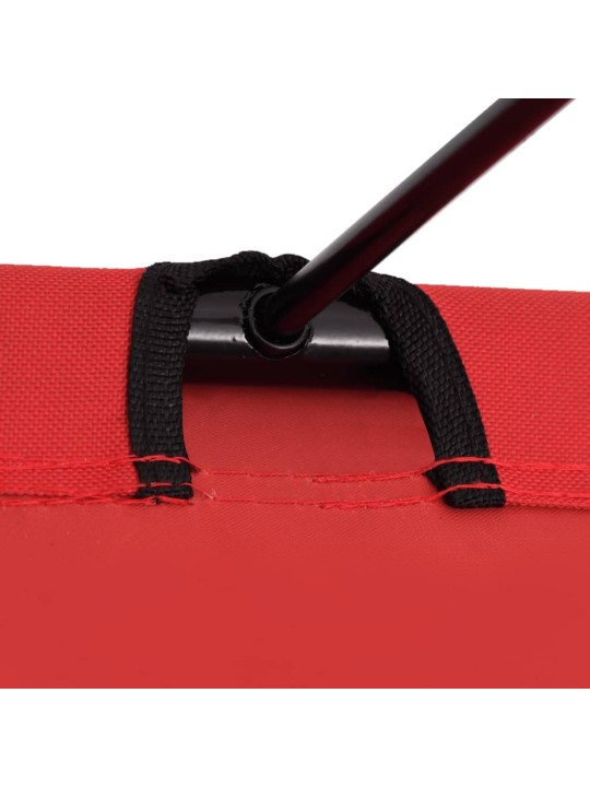 Kempingové postele 2ks 180x60x19cm oxfordská látka ocel červené