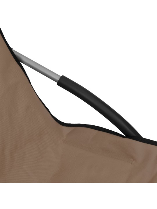 Skládací plážová křesla 2 ks taupe textil