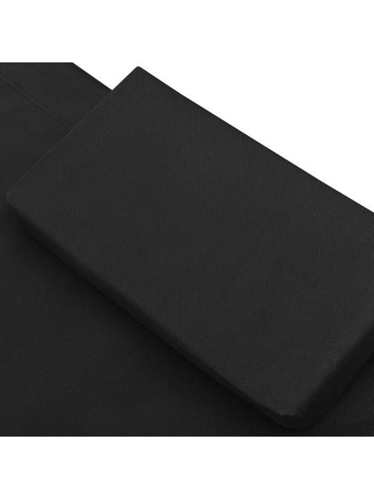 Zahradní lehátko textil černé