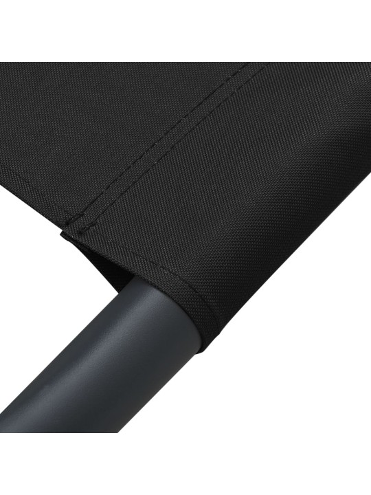 Zahradní lehátko textil černé