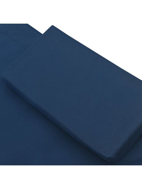Zahradní lehátko textil modré