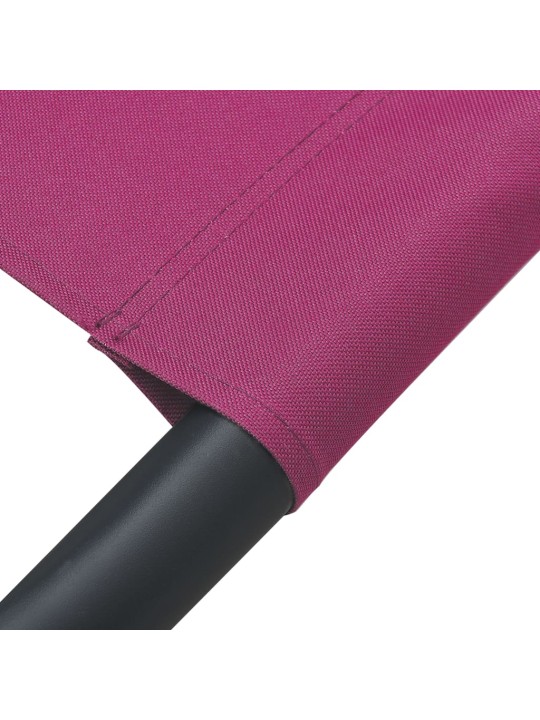 Zahradní lehátko textil růžové