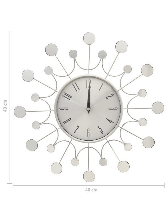325165 Wall Clock Silver 40 cm Metal