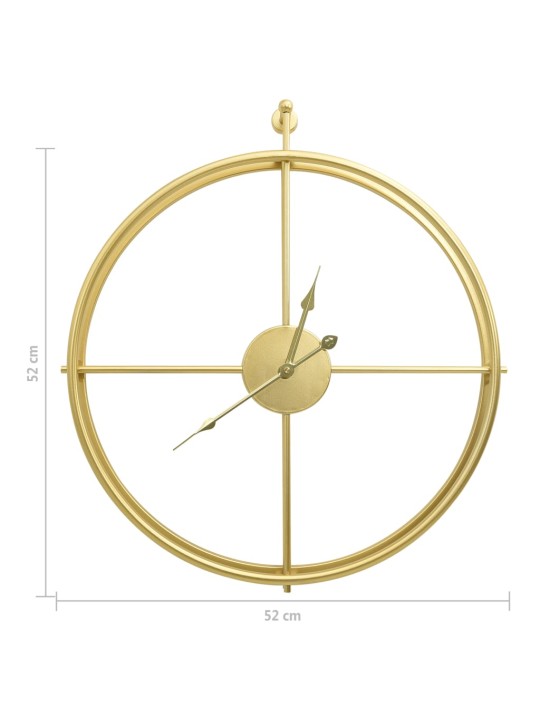 Nástěnné hodiny zlaté 52 cm železo
