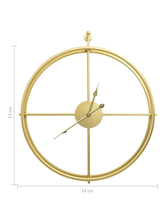 Nástěnné hodiny zlaté 52 cm železo