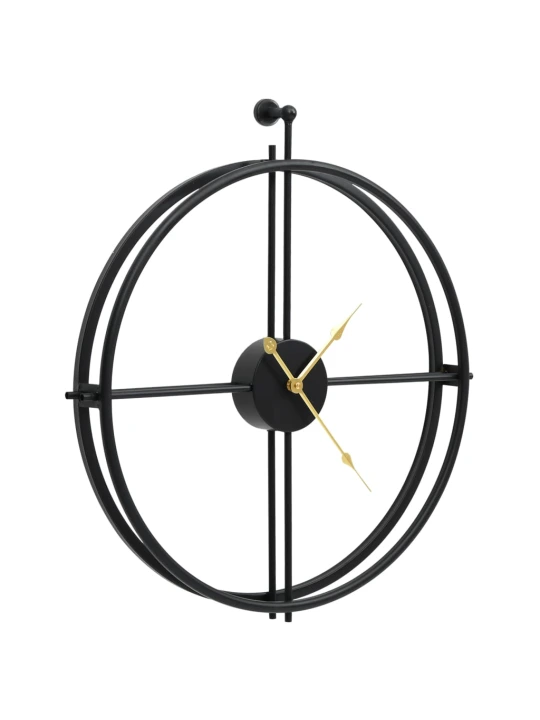 Nástěnné hodiny černé 52 cm železo