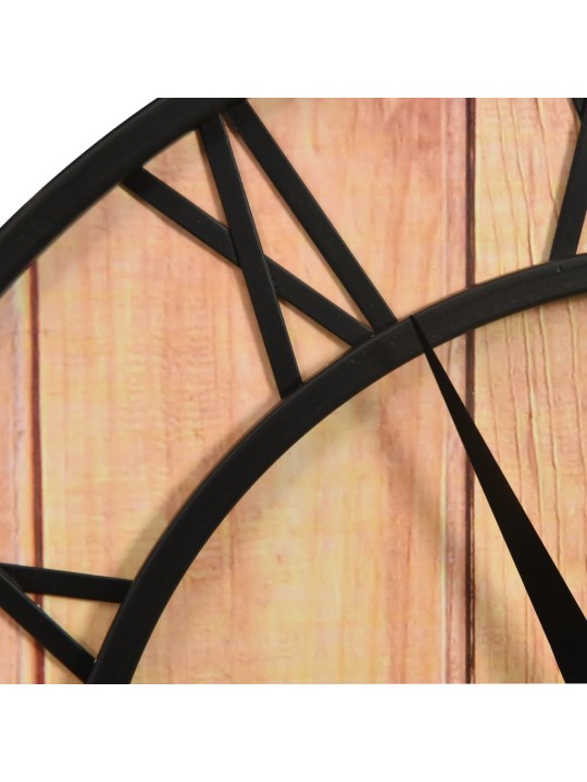 325172 Wall Clock 39 cm Brown and Black MDF and Iron